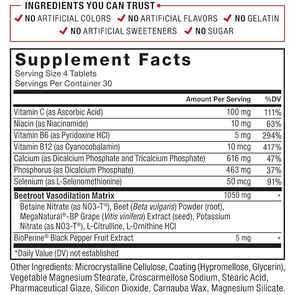 FORCE FACTOR TOTAL BEETS BLOOD PRESSURE SUPPORT WITH GRAPE SEED EXTRACT AND NON GMO BEET ROOT POWDER FOR HEART HEALTH, CIRCULATION, & BLOOD FLOW, 120 COUNT