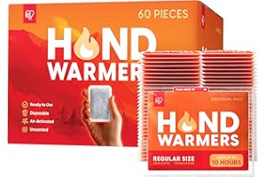 IRIS OHYAMA IRIS USA Hand Warmers, Regular or Large, 30/60 Individual Warmers, Regular & Adhesive Body Warmers Up to 10/12/18 Hours Disposable Handwarmers Bulk for Hot Hands Feet Chest Back, TSA-Approved, Outdoor