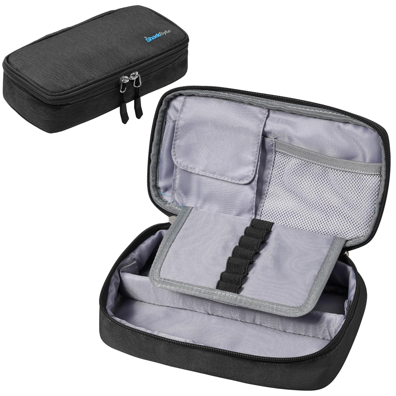 SharkByte Big Pencil Case for Students Girls Boys, Large Capacity Pencil Cases Bag, Recycled Fabric Pen Pouch Holder Stationery Organizer School College Office Organizer for Teens Girls Adults