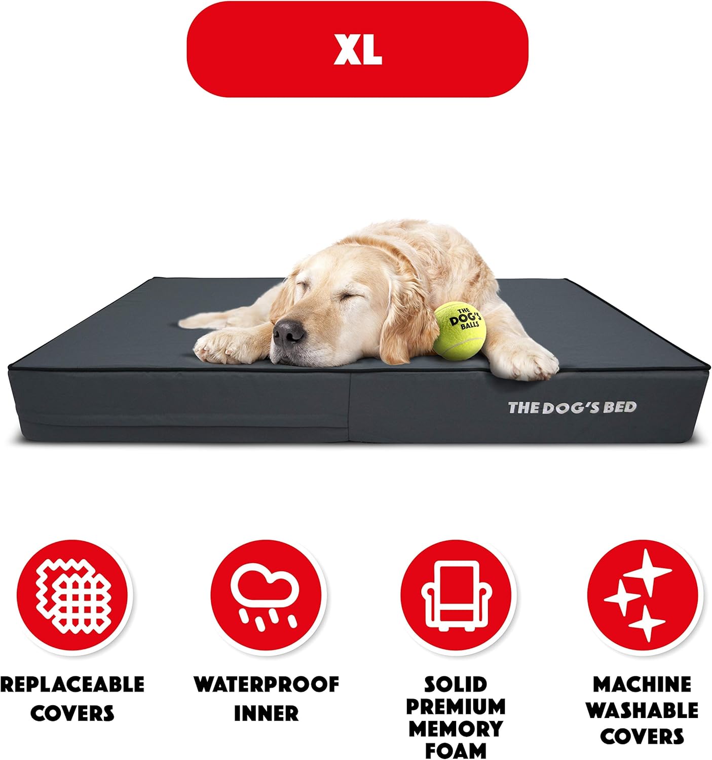 The Dog’s Bed Orthopaedic Memory Foam Dog Bed for XL Dogs Waterproof Support Mattress, Removable Washable Cover - Image 5