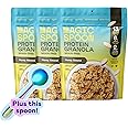 Magic Spoon Protein Granola - High Protein Granola, Keto Friendly, Low Sugar, Grain Free, Healthy Breakfast or Quick Snack (3 bags of Honey Almond)