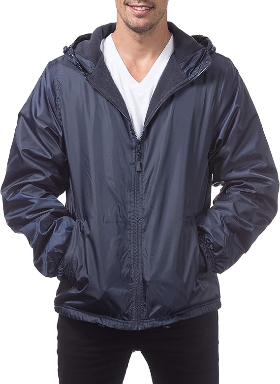 Pro Club Men's Fleece Lined Windbreaker Jacket Amazon.ca Clothing