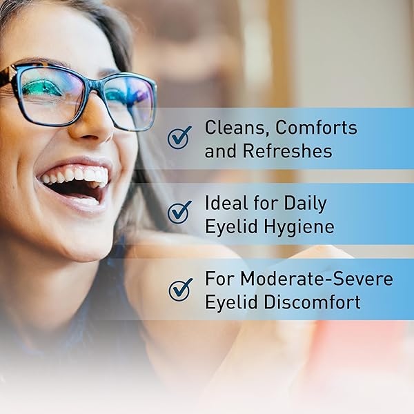 OCUSOFT LID SCRUB PLUS – PRE-MOISTENED LEAVE-ON EYELID WIPES FOR MODERATE TO SEVERE CONDITIONS – MOISTURIZING EYELID CLEANSER FOR MAXIMUM RELIEF – 30 COUNT