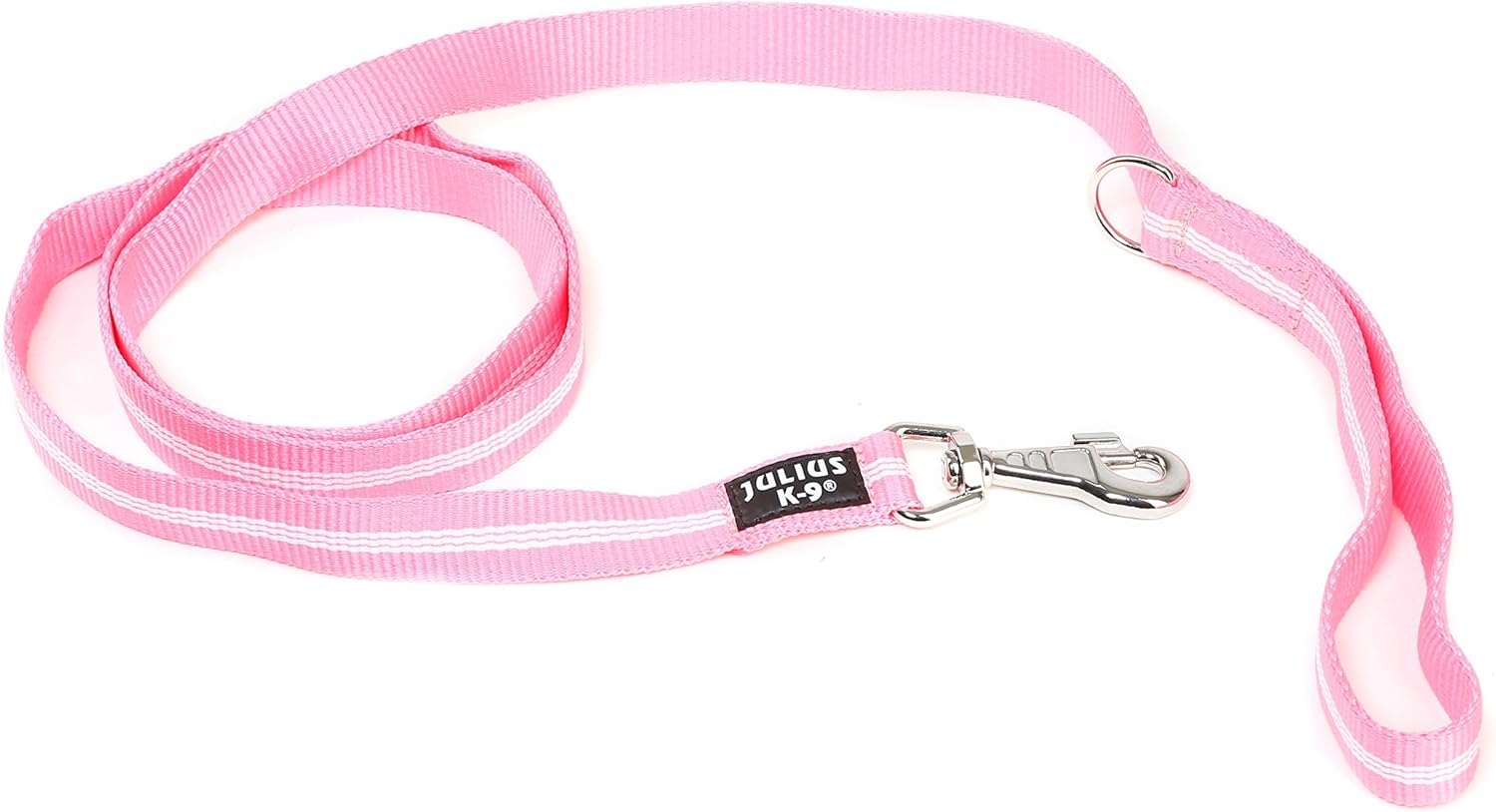 IDC Tubular Webbing Leash with Handle and D-Ring, 25 mm x 1.8 m, Pink, 25 mm x 1,8 m with D-Ring - Image 3
