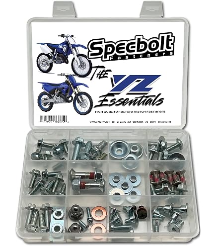 Yamaha YZ250 Engine Rebuild Bolt Kit – Factory Style Zinc Fasteners – Nuts & Washers Included