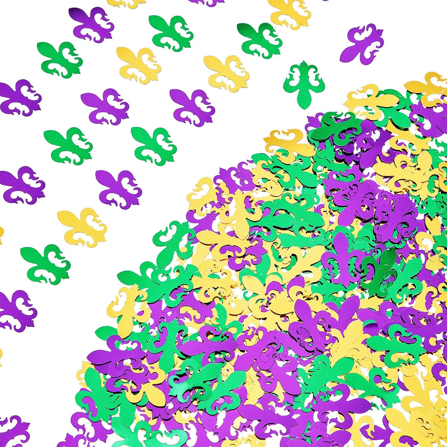 Amazon Com 900 Pcs Mardi Gras Confetti 3 Packs De Lis Confetti