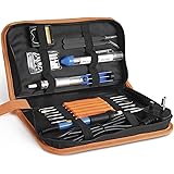 INTEY Soldering Iron Kit with Adjustable Temperature Welding Iron 13pcs Full Set 60W 220V