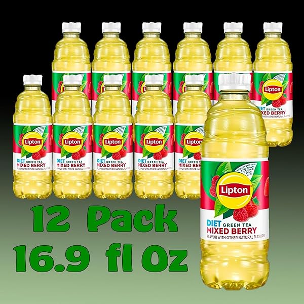 LIPTON DIET MIXED BERRY GREEN TEA 16.9 FL OZ