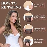 GOO GOO Tape in Hair Extensions 14inch 100g 40pcs Real Remy Seamless Straight view 3