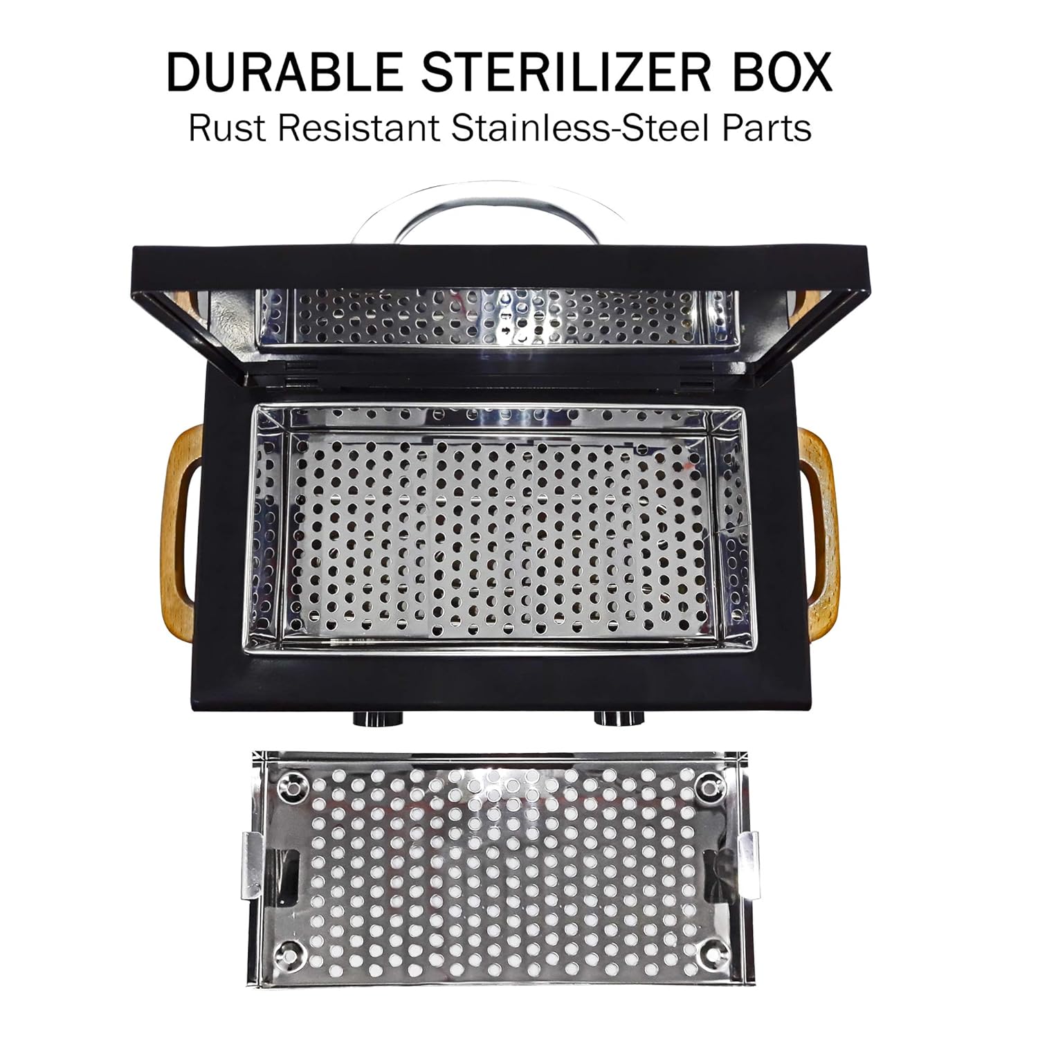 Mini High Temperature Sterilizer Box, Dry Heat Sterilizer Cabinet for Manicure Tools, High Temp Sterilizer, Nail Tool Sterilizer for Salon, Spa, Dry Heat Sanitizer for Tattoo, Barber Shops - Blue: Beauty