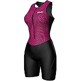Sparx Women Triathlon Suit Tri Short Racing Cycling Swim Run (2XL, Zigzag)