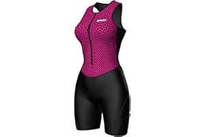 Sparx Women Triathlon Suit Tri Short Racing Cycling Swim Run (2XL, Zigzag)