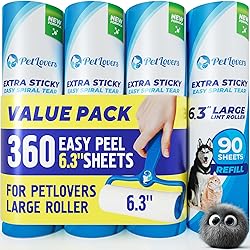 PetLovers 6.3" Extra Sticky Lint Roller 4 Pack of