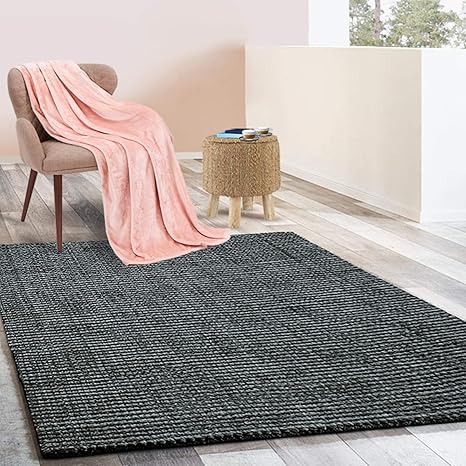 Floordirekt Jute-Teppich | Natur Teppich Urbano | Naturfaser | Sisal Look | Handgewebt | Bouclé | 6 Größen | 4 Farben (Stahlg