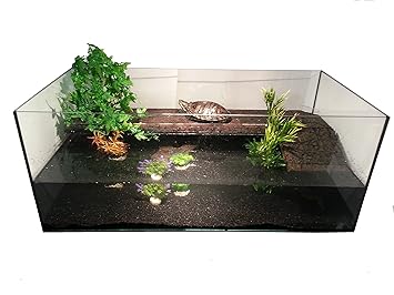 FavoPet Deluxe Wasserschildkrötenbecken + Landteil mit Kork
