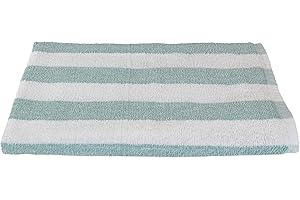 Luxuriously Oversized Bleach Safe Beach Towel Cabana Stripe- Fibertone by 1888 Mills, Made in The USA of US and Imported Materials