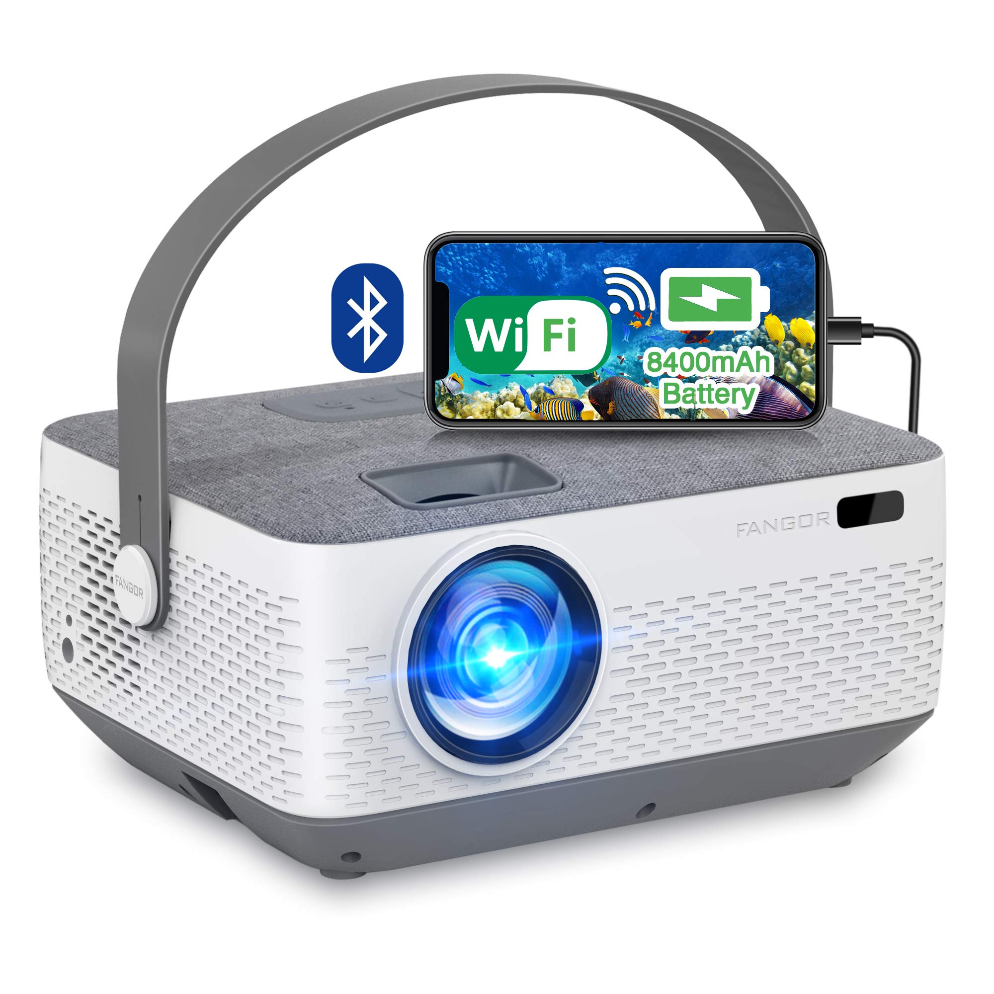 Mua FANGOR WiFi Projector Bluetooth 8400mAh Battery, Rechargeable