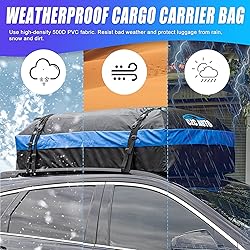 CZC AUTO 15 Cubic Feet Car Rooftop Cargo Carrier