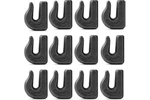 XHMAXE 12Pack Weld On Chain Grab Hook, G70 3/8" Forged Weld Hook,Heavy Duty Weldable Grab Hooks for Tractors, Truck, Forklift, Trailers - 6600 lbs WLL