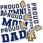 Desert Cactus North Carolina A&T State University HBCU Aggies Sticker Vinyl Decal Laptop Water Bottle Car Scrapbook (Family Full Sheet)