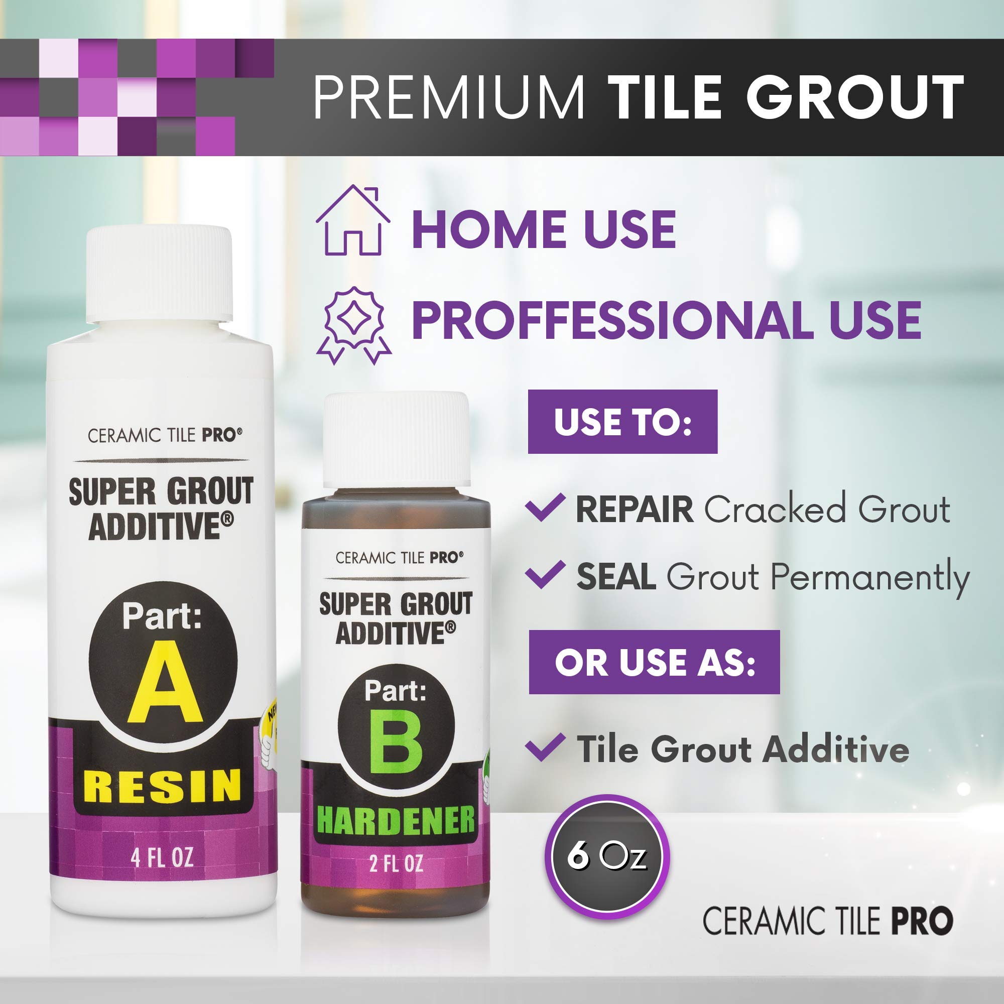 SGA 6 Super Grout Additive Premium Waterproof Tile Grout Repair Kit (Grout Sold Separately