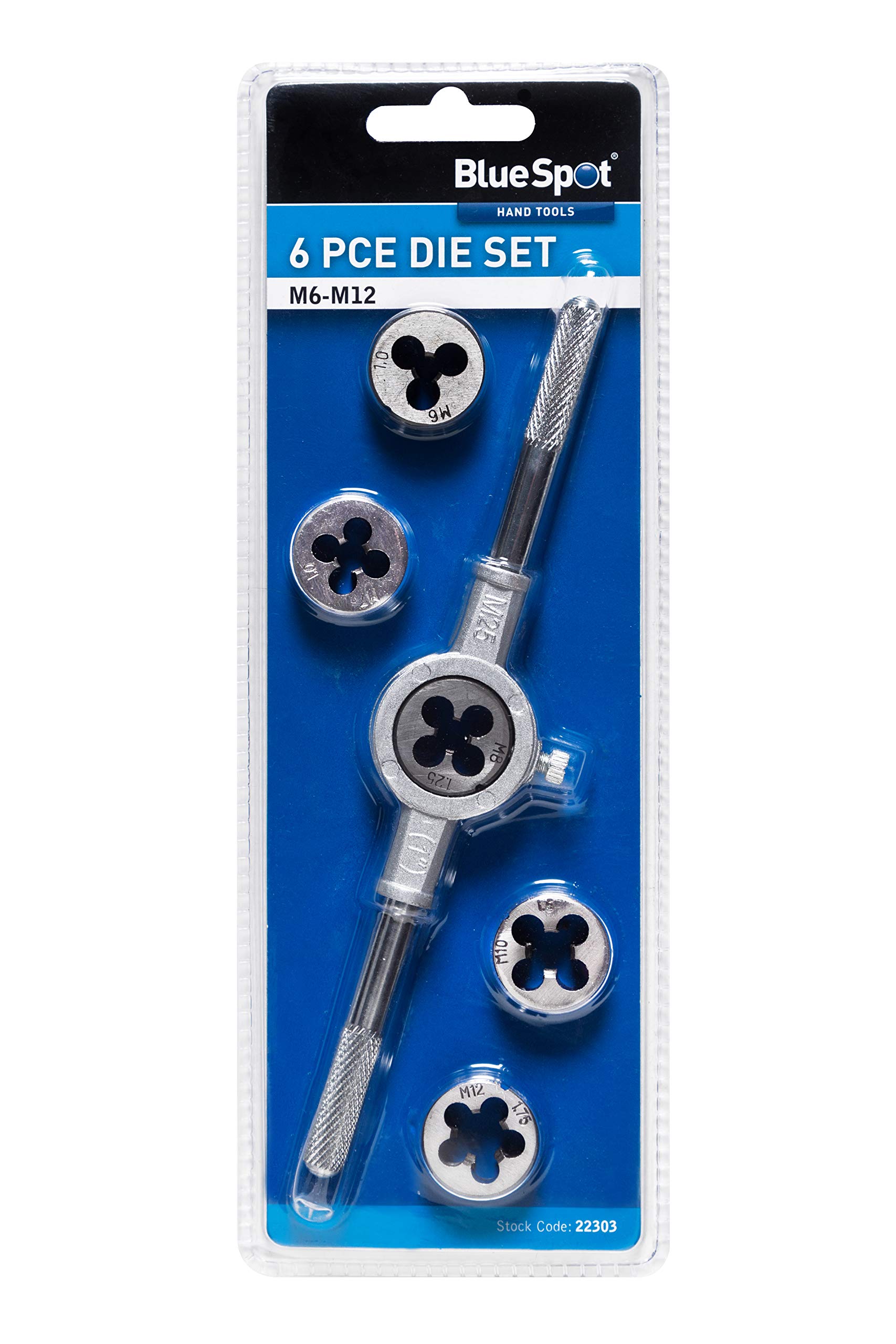 BlueSpot 22303 6 PCE Die Set (M6-M12)