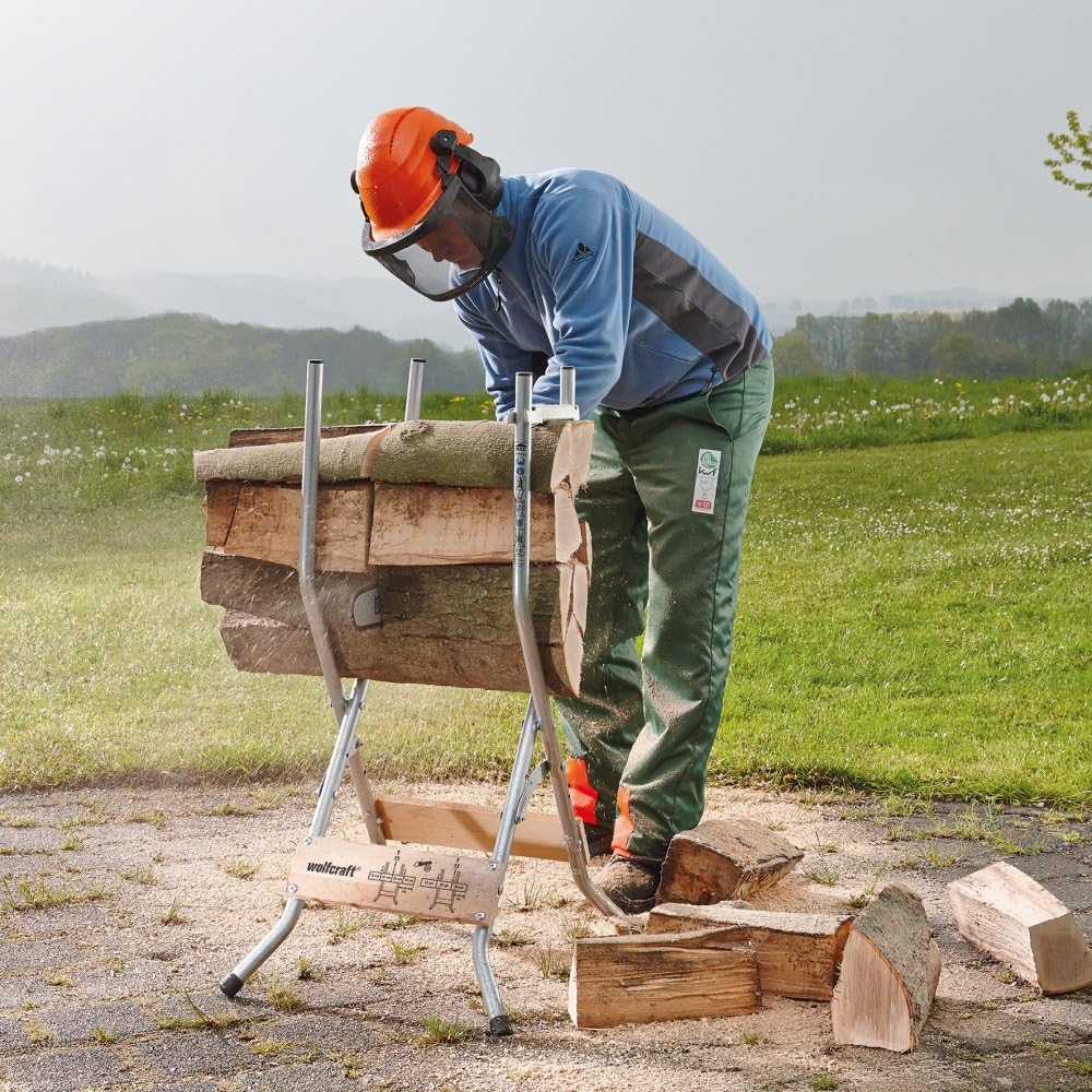 wolfcraft SB 60 Saw Buck I 5119000 I The Portable and Compact Saw Buck for firewood, Silver - Image 4