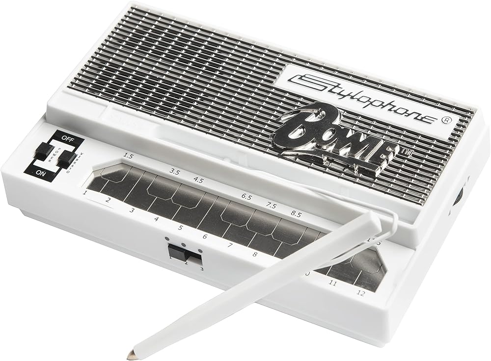 Stylophone Bowie Limited Edition Synthesizer White Embossed Logo 3 Modes
