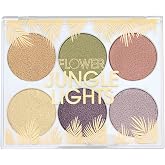 FLOWER BEAUTY By Drew Barrymore Jungle Lights Eyeshadow Palette - Blendable + Creamy Powder - Buildable - No Fall-Out - Six Shades (Jungle Lights)