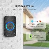 TECKNET Wireless Doorbell IP65 Waterproof 400m Range 60 Chimes 120dB view 3