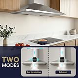 CIARRA 90cm Wall-Mounted Cooker Hood CBCS9201 with Carbon Filters view 6