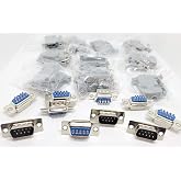 Pc Accessories - Connectors Pro 10 Sets Solder Type DB9 Male and Plastic Hoods, D-Sub Connector + Hoods, 20-Pack (10 DB9 Males + 10 Hoods)