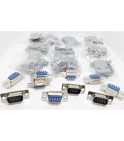 10x D-SUB DB15 15 Pin Female DIP PCB Solder Connector Adapter 2 Rows Lock Screw