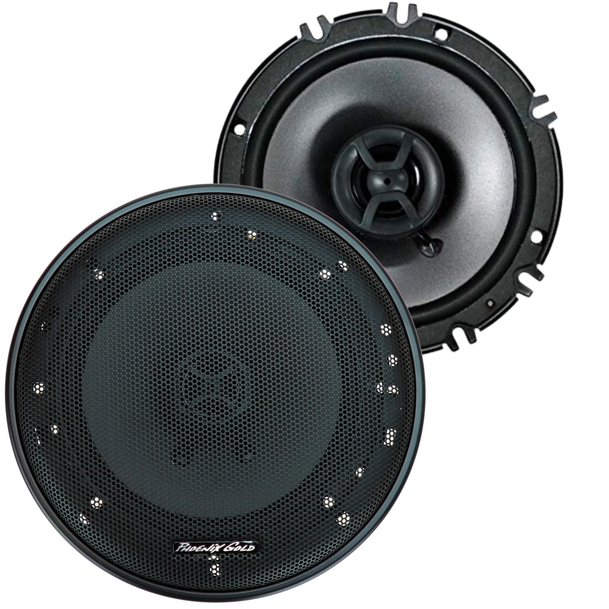 Phoenix Gold - Z65CX - Z Series 17cm 2 Way Flush mount Coaxial Car Speaker 160w - Compact basket design for easy installation - Separates Audio Frequencies, creating a more realistic sound experience