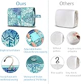 FINPAC Portable Toiletry Bag Emerald Illusions Large Water Resistant Hanging view 4