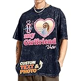 Tehg & Tuhg Custom T Shirts with Text & Picture,Vintage Bootleg Rap Tee for Boyfriend Girlfriend,Gift on Birthday Anniversary