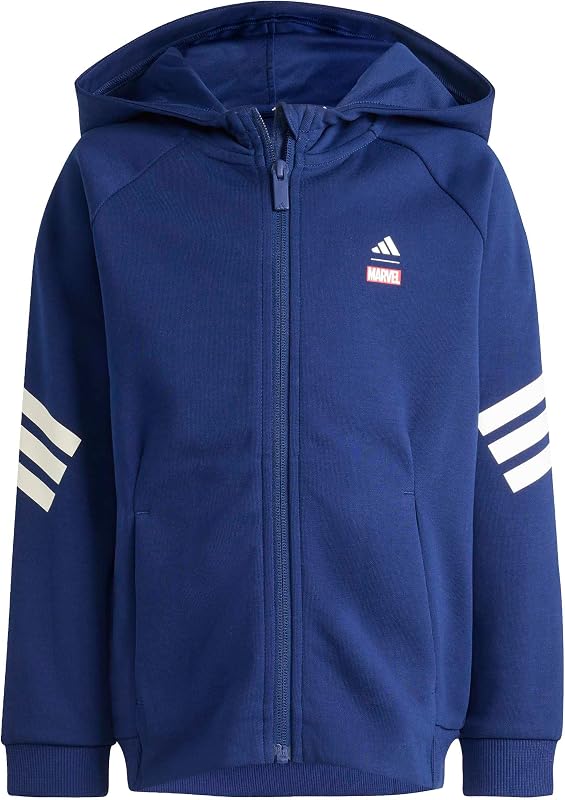 Unisex Kids Marvel Spider-MAN Track TOP, Dark Blue/Off White, 3-4 Years