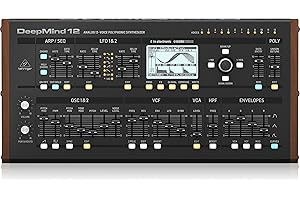 Behringer DEEPMIND 12D, True Analog 12-Voice Polyphonic Desktop Synthesizer with 4 FX Engines, 2 OSCs and LFOs per Voice