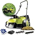 Sun Joe 24V-X2-DTS15 Scarifier and Dethatcher Kit, 5-Depth Positions, 15-inch, Brushless Motor, w/ 2 x 24-V 4.0-Ah Batteries and Dual Port Charger