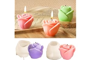 ESEENS 2 Pack Rose & Succulent Silicone Molds for Candle Making & Home Decor