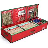 MaidMAX Wrapping Paper Storage, Gift Wrapping Organizer Storage, 42x14x5.5" | Under Bed Storage, 600D Oxford Fabric Wrapping Paper Organizer Storage, Gift Wrap Box, Ideal for Storing Rolls/Ribbons/Bows