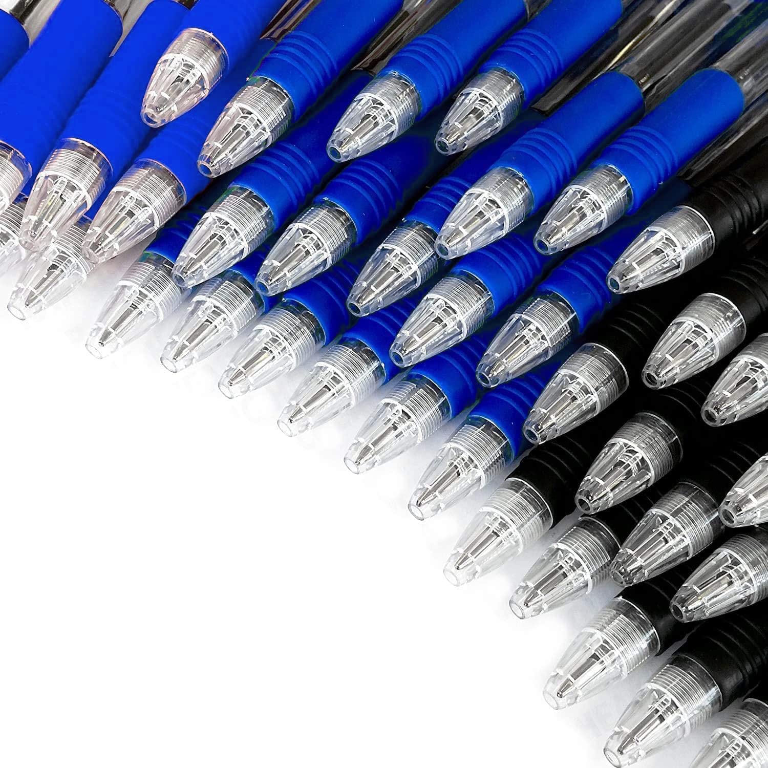 Zebra Z-Grip Retractable Ballpoint Pens - Economy Pack of 40 - Black & Blue Ink