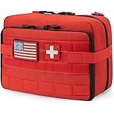 Jueachy Tactical Molle Pouch Large Admin Bag Utility Tool Pouches Molle Attachment EDC Pouches Expandable Molle Accessories Organizer Medical Pocket U.S.A Patch Included