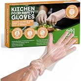 Protospheric Disposable Gloves for Food Prep - Super Poly Kitchen Grade Food Safe Gloves - Perfect for Cooking and Serving