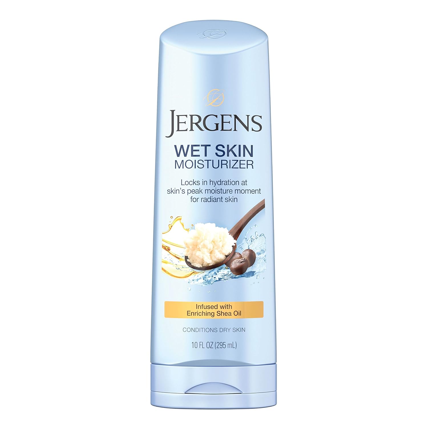 Jergens Wet Skin Moisturizer With Enriching Shea Oil, 10 Fl Oz (Pack of 1)