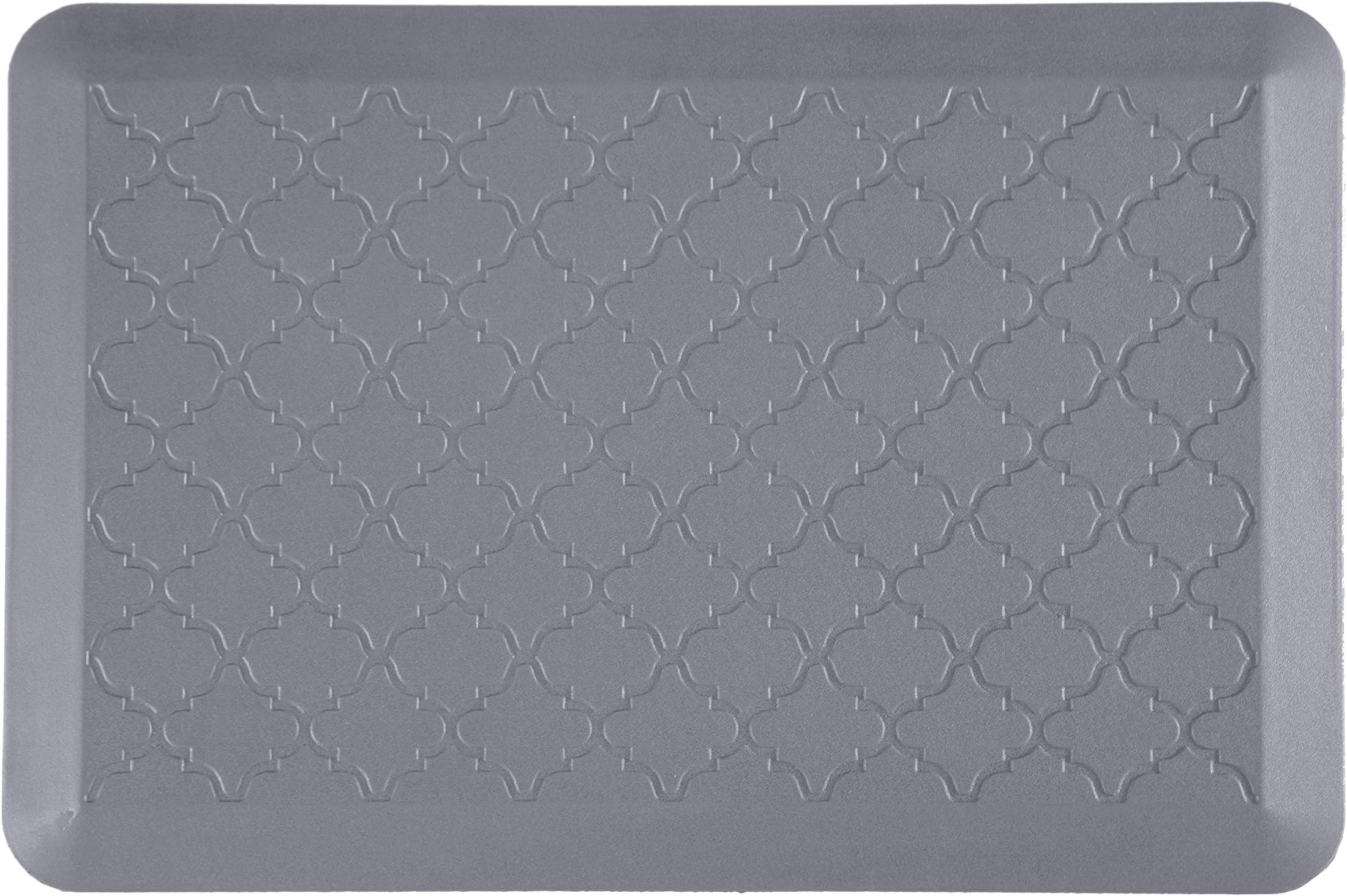 Ornavo Home 3/4" Thick Non-Slip Premium Anti Fatigue Ergonomic Comfort Floor Mat - Non Toxic - Waterproof & Cleanable- Perfect for Kitchen, Work & Office Standing Desk - 20" W x 30" L - Grey
