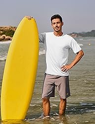 TACVASEN Swim Shirts for Men Rash Guard SPF Short
