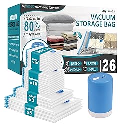 Cozy Essential 26 Pack Vacuum Storage Bags with