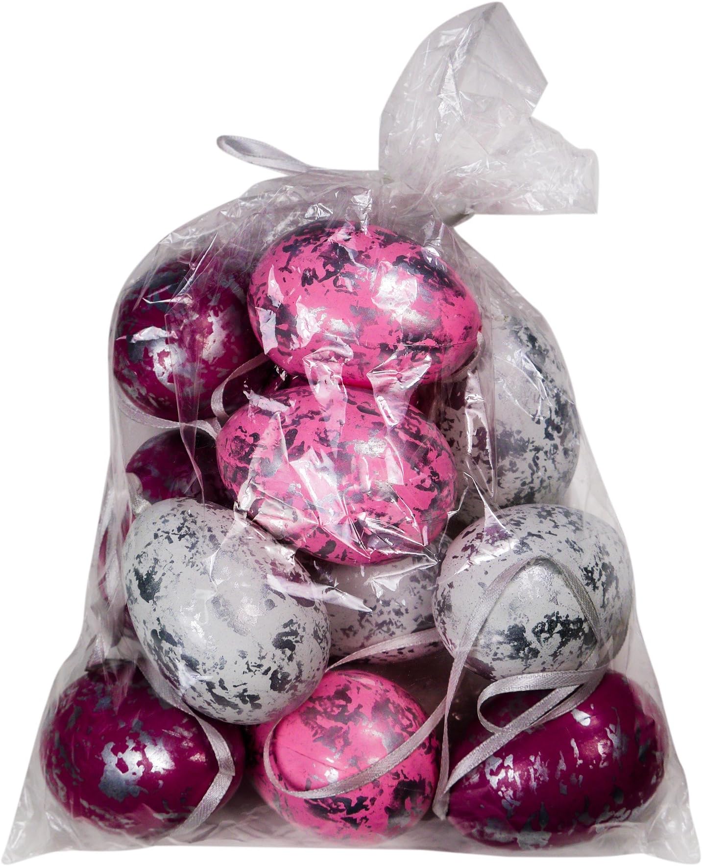 khevga Easter Decoration Easter Egg White, Pink, Purple, Silver Set