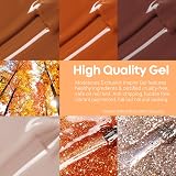 Modelones Gel Nail Polish Set 6 Colors Nude Brown Soak Off Glitter view 4